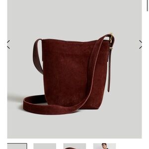 Madewell The Essential Mini Bucket Tote in Chocolate Raisin
